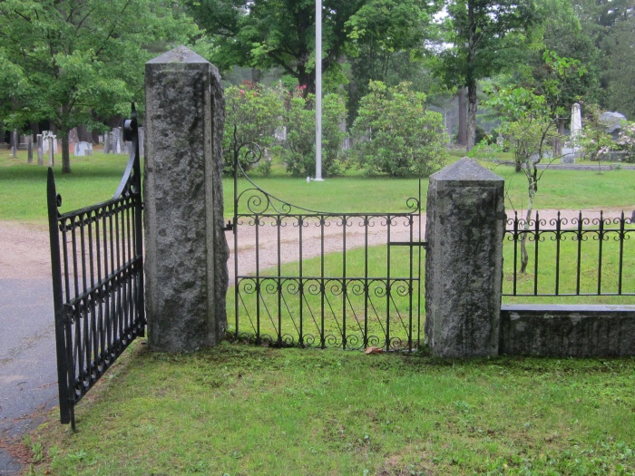 iron gate at cemetery